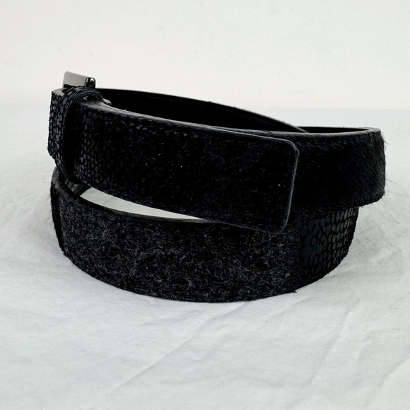 Liz Claiborne Black Patchwork Belt - Picture 2 of 8